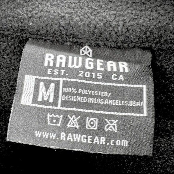 Raw Gear Mens Black Fleece Jacket Full Zip Up Brand New in bag Size: Medium - Picture 5 of 6
